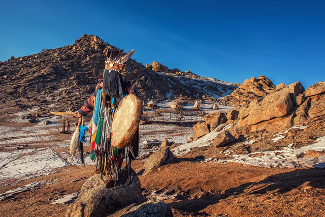 Schamane, Mongolei Rundreise